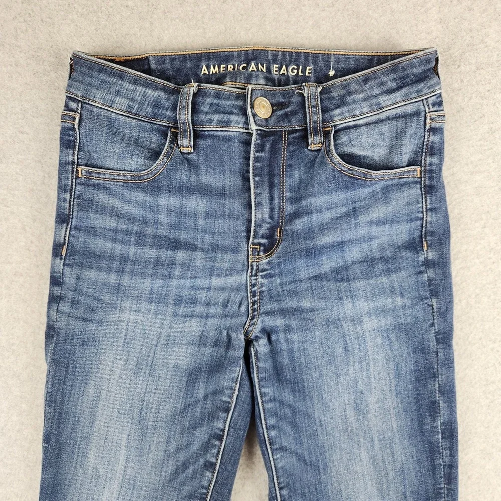 American‎ Eagle Jeans Women's Size 4 Reg Hi-Rise Jegging Dark Wash Stretch Denim